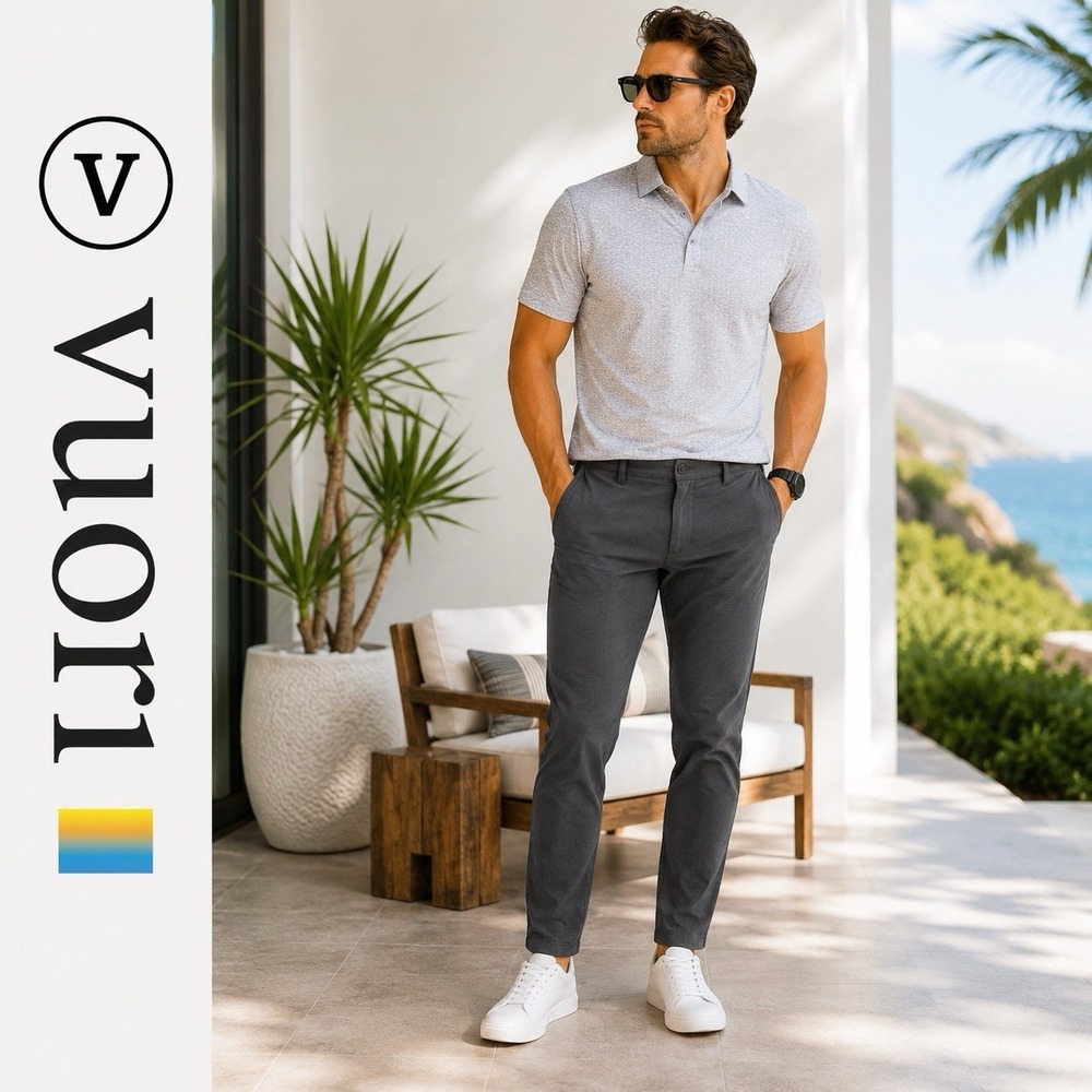 Vuori Meta Men's Pants 36x30 Gray V430 Performance Chino Stretch Golf Pockets
